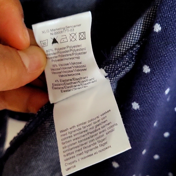 b.young women's blazer,blue with white polka dots,pre-owned US XS - Picture 9 of 9